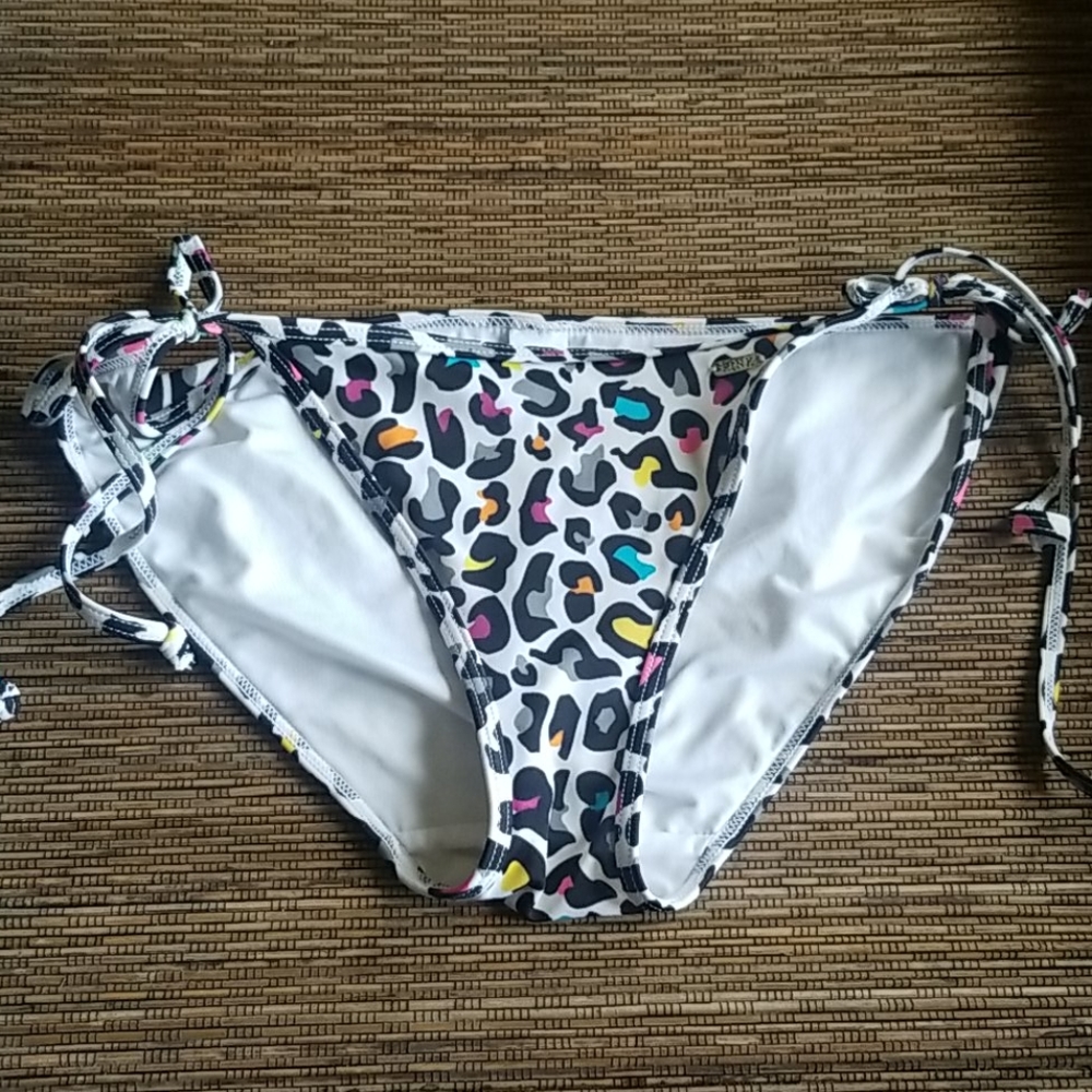Leopard Print Bikini Bottoms With Straps By Pink - image 1